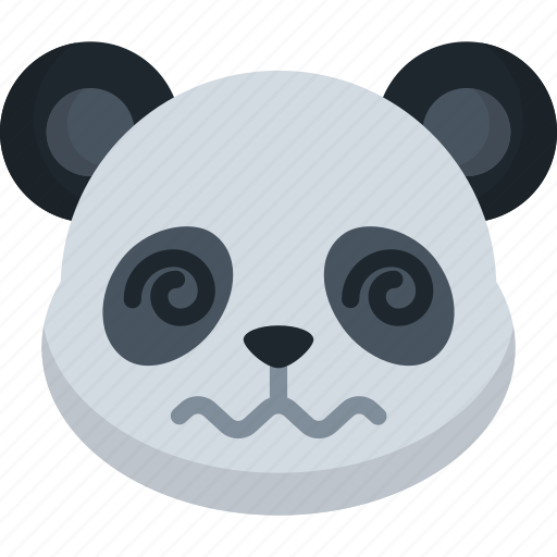 Dizzy, panda, animal, emoji, emoticon, smiley, face icon - Download on Iconfinder