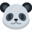 greed, panda, animal, emoji, emoticon, smiley, face, greedy 
