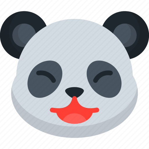 Happy, panda, animal, emoji, emoticon, smiley, face icon - Download on Iconfinder