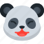 happy, panda, animal, emoji, emoticon, smiley, face, faint, death 
