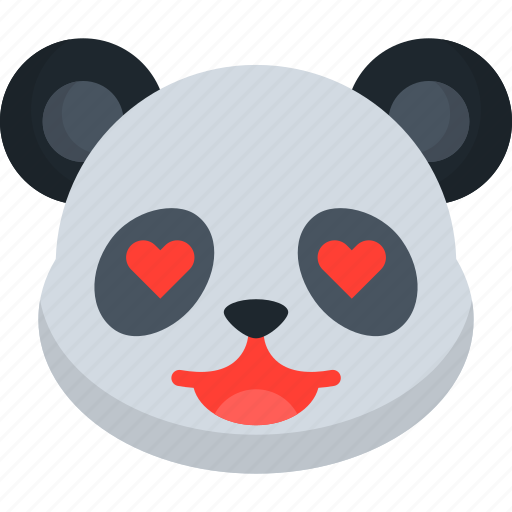 In, love, panda, animal, emoji, emoticon, smiley icon - Download on Iconfinder