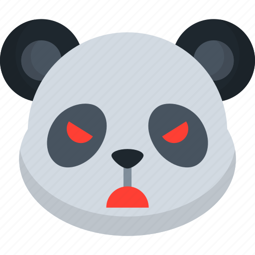 Mad, panda, animal, emoji, emoticon, smiley, fury icon - Download on Iconfinder