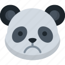 sad, panda, animal, emoji, emoticon, smiley