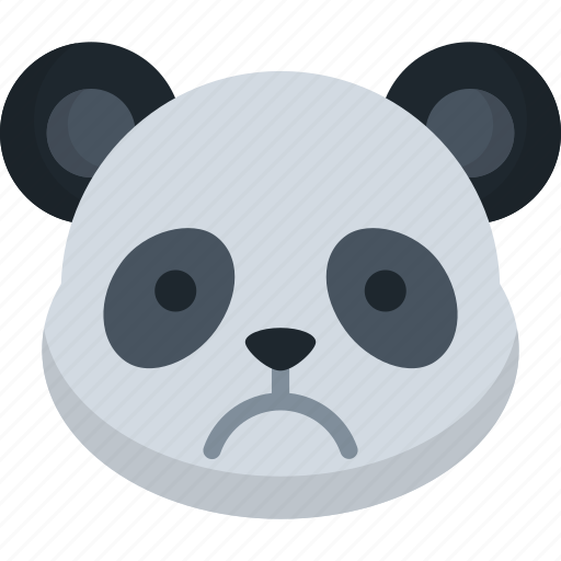 Sad, panda, animal, emoji, emoticon, smiley icon - Download on Iconfinder