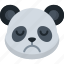 sad, panda, animal, emoji, emoticon, smiley 