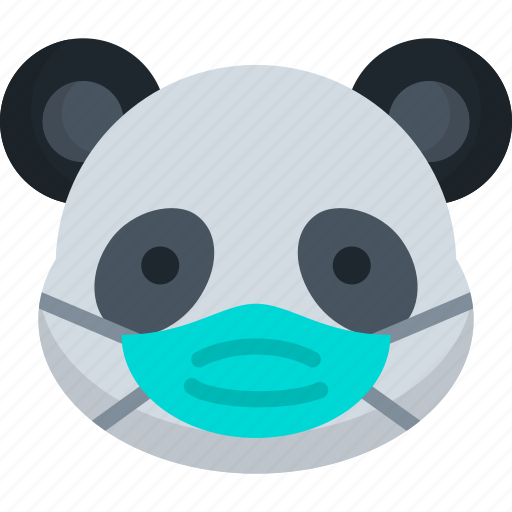 Sick, panda, animal, emoji, emoticon, smiley, wear mask icon - Download on Iconfinder