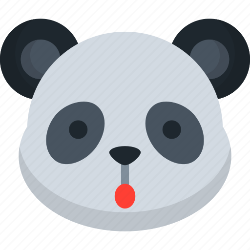Surprised, panda, animal, emoji, emoticon, smiley, face icon - Download on Iconfinder