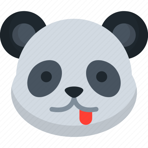 Tongue, avatar, panda, emoji, emoticon, tongue out, animal icon - Download on Iconfinder