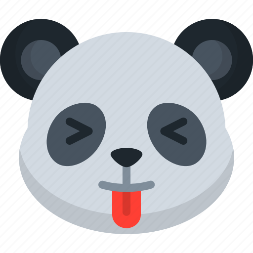 Tongue, out, panda, animal, emoji, emoticon, smiley icon - Download on Iconfinder