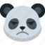 unamused, panda, animal, emoji, emoticon, disappointed, smiley 