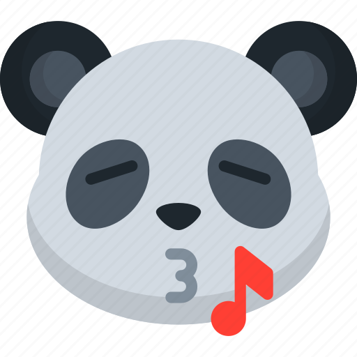 Whistle, panda, animal, emoji, emoticon, smiley, face icon - Download on Iconfinder