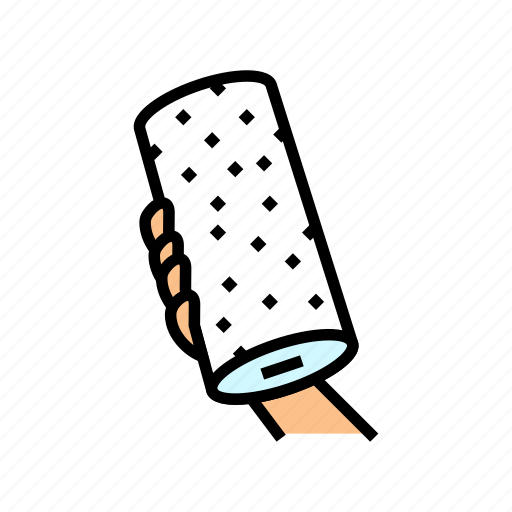Hand, holding, paper, towel, roll, kitchen icon - Download on Iconfinder