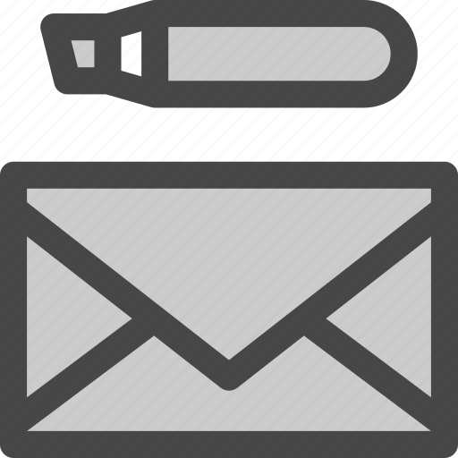 Envelope, highlighter, letter, mail, marker, message icon - Download on Iconfinder