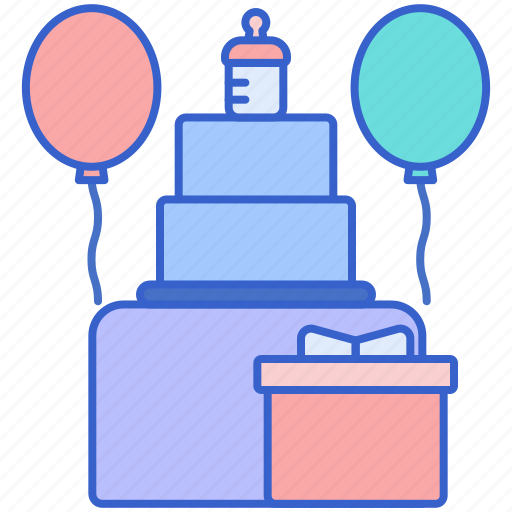 Baby, shower, cake, party icon - Download on Iconfinder