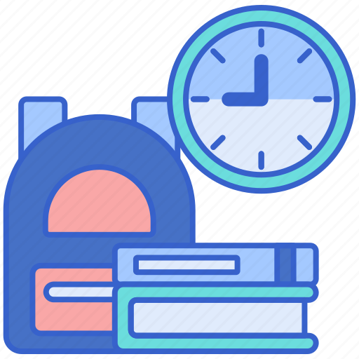 School, time, study, books icon - Download on Iconfinder