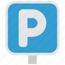 auto, parking, sign, transportation, car