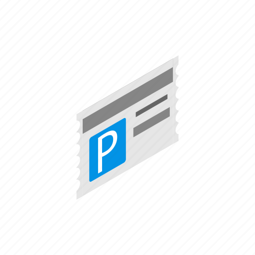 Blog, car, card, isometric, park, parking, ticket icon - Download on Iconfinder
