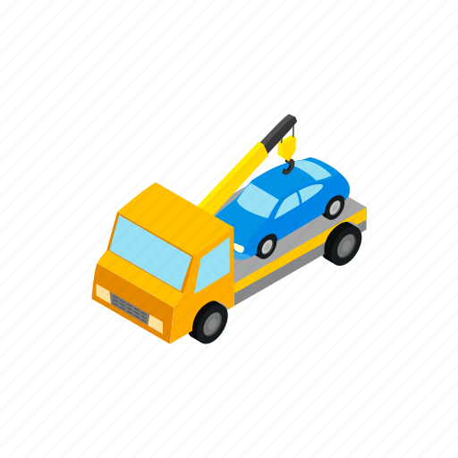 Car, hauls, isometric, parking, penalty, tow, truck icon - Download on Iconfinder
