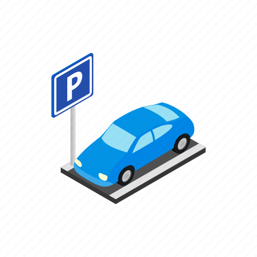 Blog, isometric, park, parking, street, transportation, vehicle icon - Download on Iconfinder