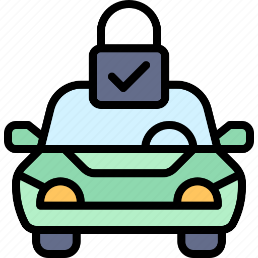 Parking, vehicle, lock, safety, car, security, transportation icon - Download on Iconfinder