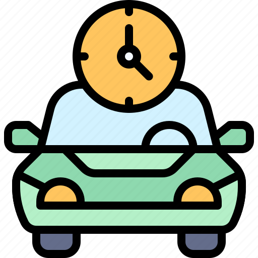 Parking, vehicle, traffic, clock, car, time icon - Download on Iconfinder