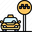 parking, vehicle, traffic, taxi, parking lot, taxi stand