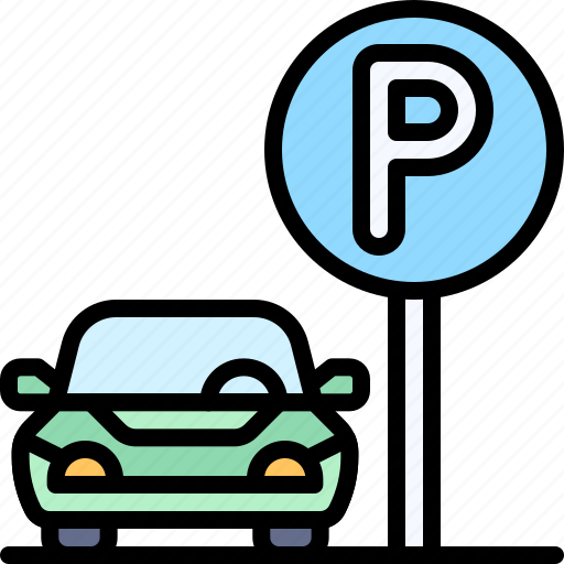 Parking, vehicle, traffic, parking lot, sign, park icon - Download on Iconfinder