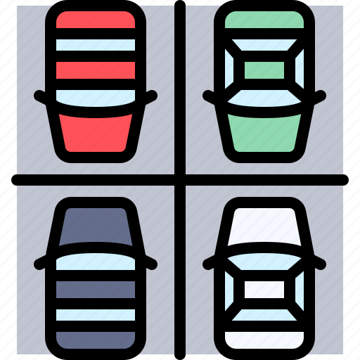 Parking, vehicle, traffic, parking lot, car, top view icon - Download on Iconfinder