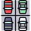 parking, vehicle, traffic, parking lot, car, top view 