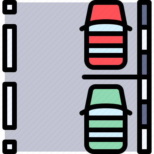 Parking, vehicle, traffic, parking lot, road, side, park icon - Download on Iconfinder
