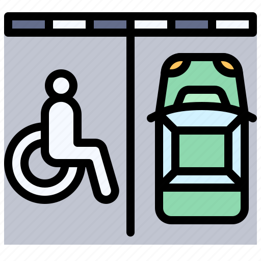 Parking, vehicle, traffic, disability, disable, parking lot icon - Download on Iconfinder
