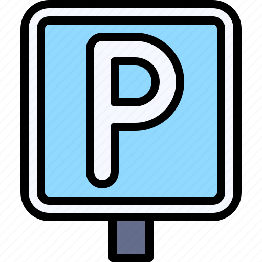 Parking, vehicle, traffic, parking sign, sign, board icon - Download on Iconfinder