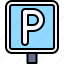 parking, vehicle, traffic, parking sign, sign, board 