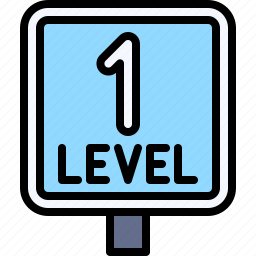 Parking, vehicle, traffic, level 1, sign icon - Download on Iconfinder