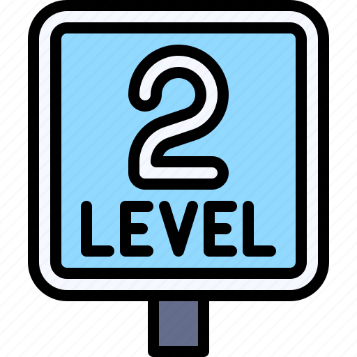 Parking, vehicle, traffic, level 2, sign icon - Download on Iconfinder