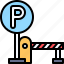 parking, vehicle, traffic, parking lot, barrier, transportation 