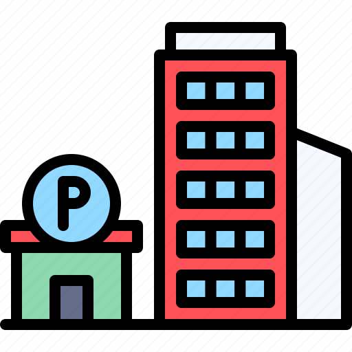 Parking, vehicle, traffic, parking lot, condominium, apartment icon - Download on Iconfinder