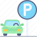 parking, vehicle, traffic, car, sign, automobile