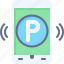parking, vehicle, traffic, cellphone, smartphone, application, parking space 