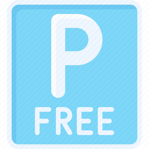 Parking, vehicle, traffic, free, sign, parking lot icon - Download on Iconfinder