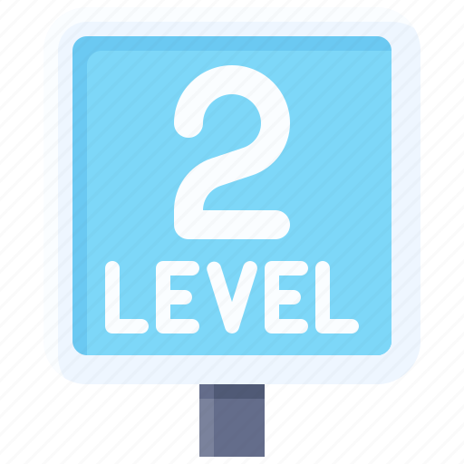 Parking, vehicle, traffic, level 2, floor, sign icon - Download on Iconfinder