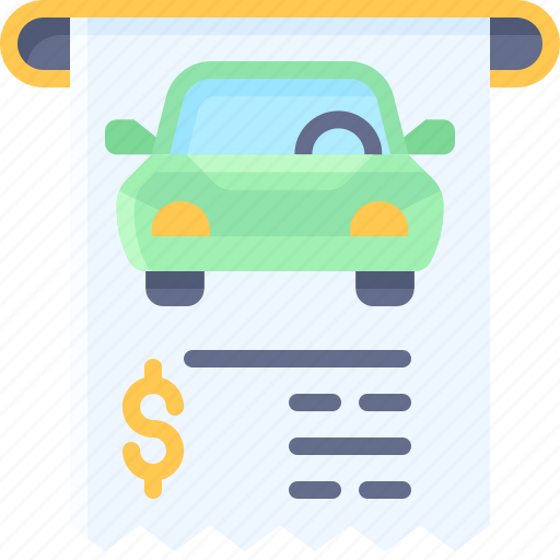 Parking, vehicle, traffic, fee, park, car, reciept icon - Download on Iconfinder