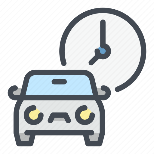 Car, vehicle, time, limit, clock icon - Download on Iconfinder