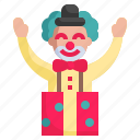 clown, costume, party, birthday, and, professions, jobs