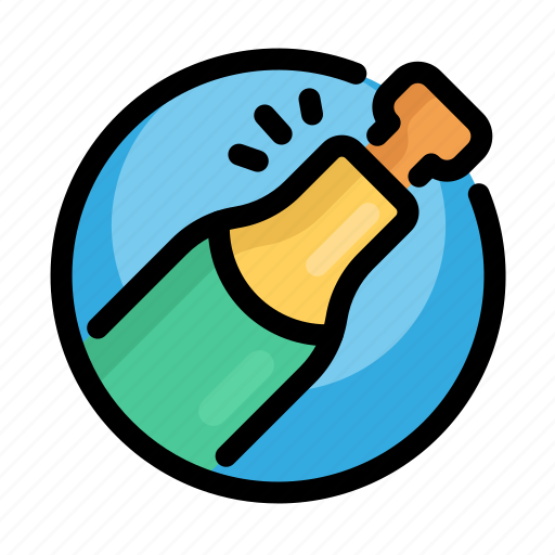 Birthday, bottle, champagne, decoration, party icon - Download on Iconfinder