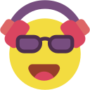 emoji, headphones, silly, tongue, cool, sunglasses