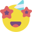 emoji, starstruck, emotion, smiley, stars, happy 