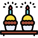 cupcakes, party, pastry, dessert, sweet, birthday, and