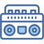 radio, retro, boom, box, vintage, cassette, player, music 