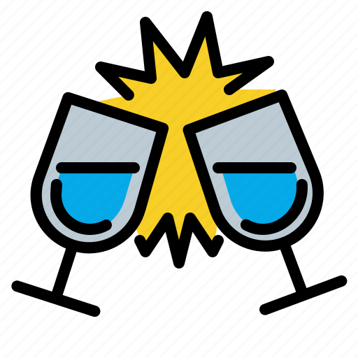 Alcohol, glasses, party, toast, wine icon - Download on Iconfinder